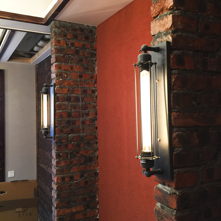 Industrial style retro wrought iron flute wall lamp Industrial style retro wrought iron flute wall lamp 35096