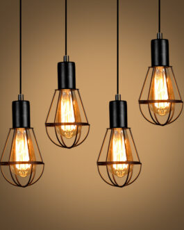 Creativity Vintage Light Bulb Cage Chandelier