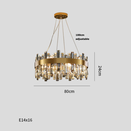 Stainless Steel Crystal Chandelier for Living Room Stainless Steel Crystal Chandelier for Living Room 37865