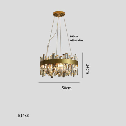 Stainless Steel Crystal Chandelier for Living Room Stainless Steel Crystal Chandelier for Living Room 37865