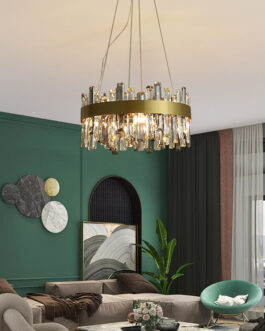 Stainless Steel Crystal Chandelier for Living...