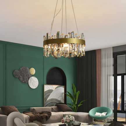 Stainless Steel Crystal Chandelier for Living Room Stainless Steel Crystal Chandelier for Living Room 37865