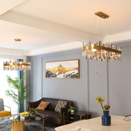 Stainless Steel Crystal Chandelier for Living Room Stainless Steel Crystal Chandelier for Living Room 37865