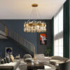 Stainless Steel Crystal Chandelier for Living Room Stainless Steel Crystal Chandelier for Living Room 37865