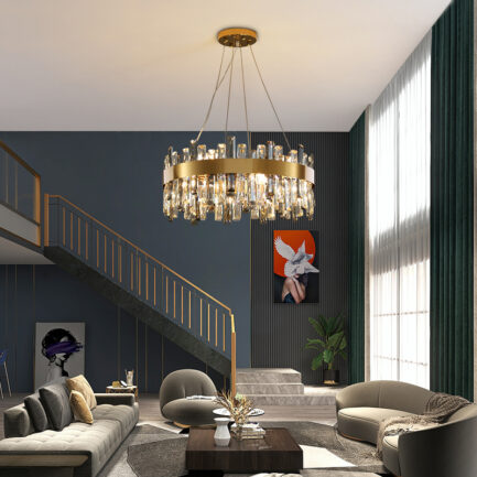 Stainless Steel Crystal Chandelier for Living Room Stainless Steel Crystal Chandelier for Living Room 37865
