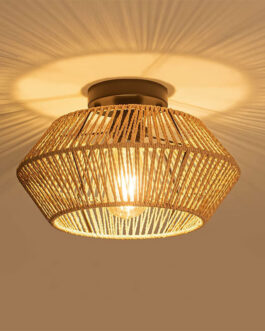 Handmade Vine Woven Aisle Semi-suction Light