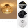 Handmade Vine Woven Aisle Semi-suction Light Handmade Vine Woven Aisle Semi-suction Light 37847
