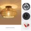 Handmade Vine Woven Aisle Semi-suction Light Handmade Vine Woven Aisle Semi-suction Light 37847