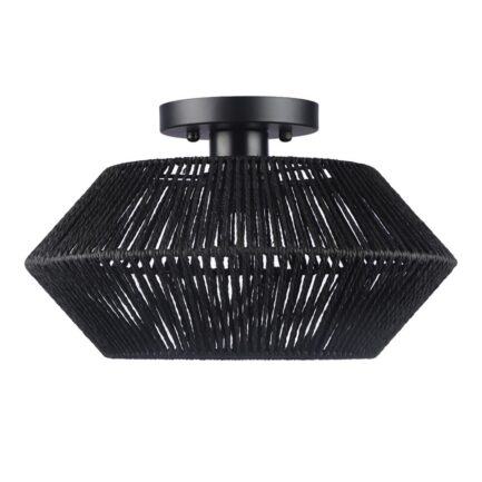 Handmade Vine Woven Aisle Semi-suction Light Handmade Vine Woven Aisle Semi-suction Light 37847