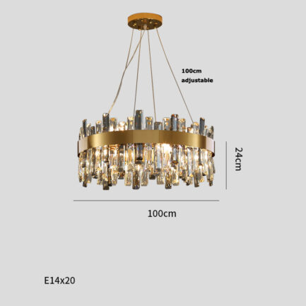 Stainless Steel Crystal Chandelier for Living Room Stainless Steel Crystal Chandelier for Living Room 37865