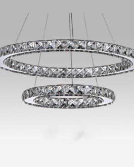 Stainless Steel Ring Simple Crystal Chandelier