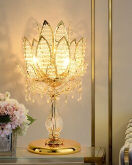 Lotus Zen Golden Crystal Lamp