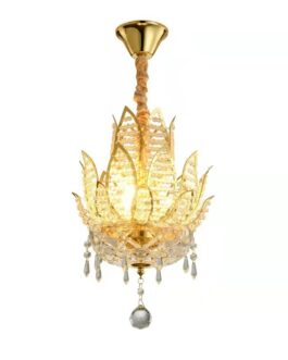 Lotus Zen Golden Crystal Lamp